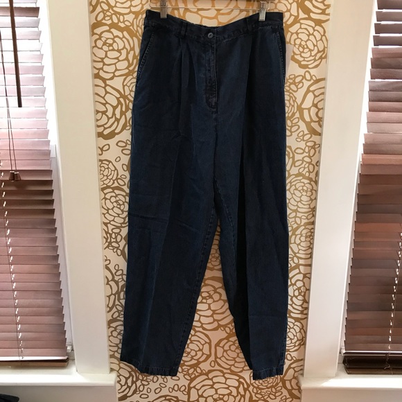 LL Bean Stretch Waist Tencel High Waisted Pants - Picture 2 of 6